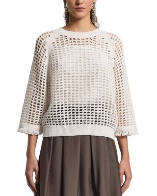 Cotton Ribbons and Sequins Sweater