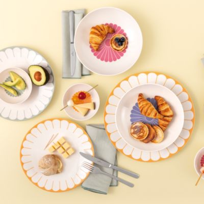 Fleur Couleur Low Serving Bowl