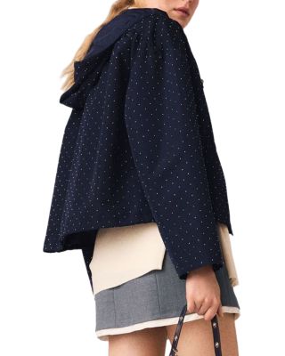 Rhinestone Hooded Windbreaker