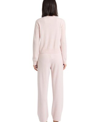  Women's Wool Cashmere Blend Crew Neck Cropped Cardigan