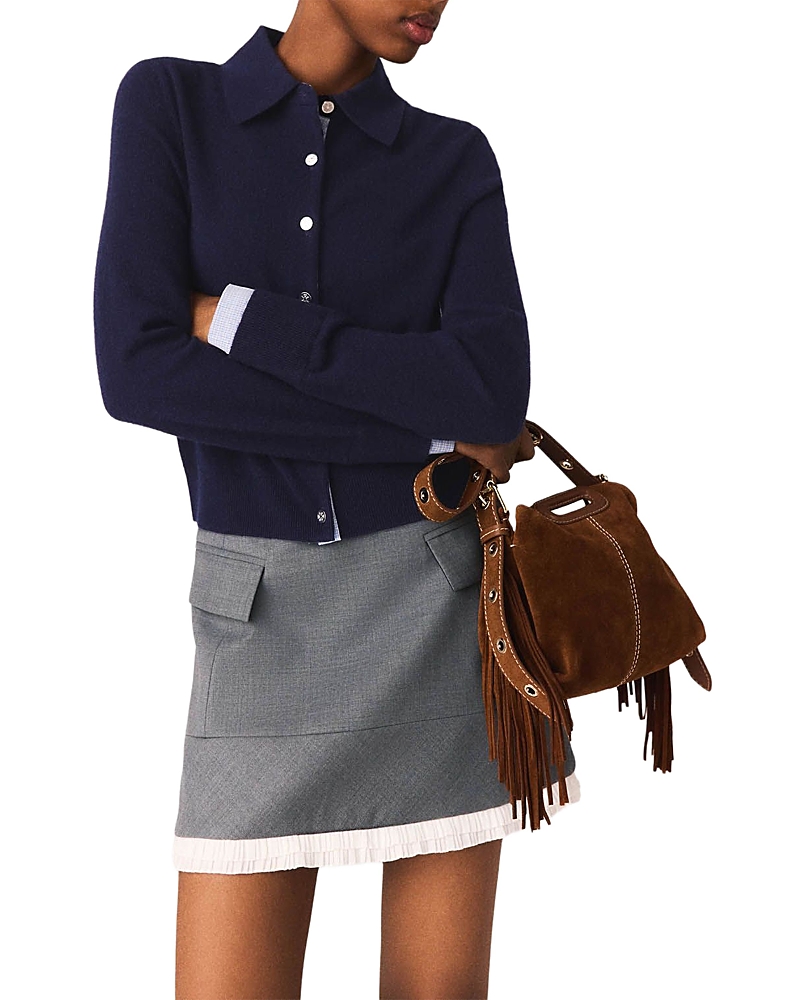 Maje A-Line Poplin Skirt