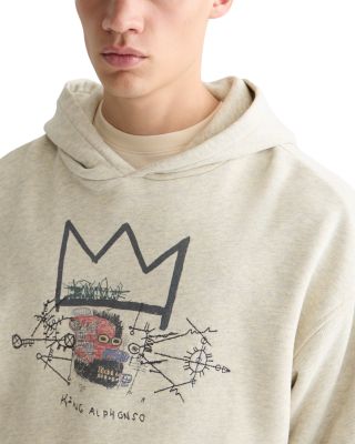 Basquiat Washed Artwork Relaxed Fit Hoodie