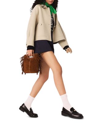 Pleated Back Wool Blend Jacket