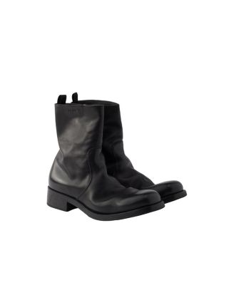  Men's Leather Zipper Boots
