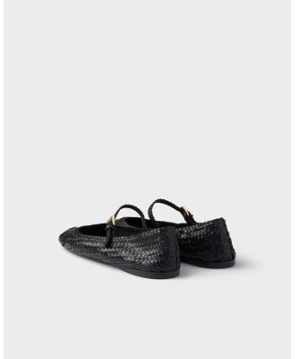  Women's Woven Leather Ballerinas