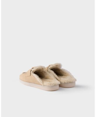 Women's Suede and Shearling Mules