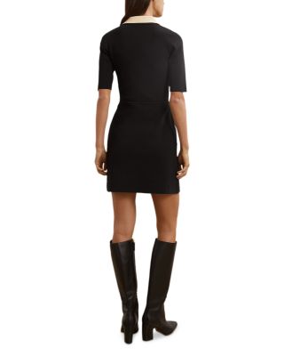 Sophie Contrast Collar Knitted Mini Dress