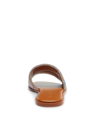 Women's Holly Crystal Signature Jacquard Slide Sandals