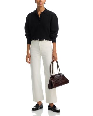 Stevie High Rise Ankle Jeans in Cream Cloud