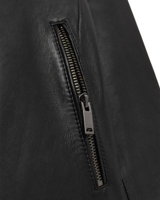 Petite Allie Leather Biker Jacket 