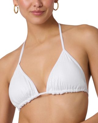 Sequin Jersey Triangle Bikini Top