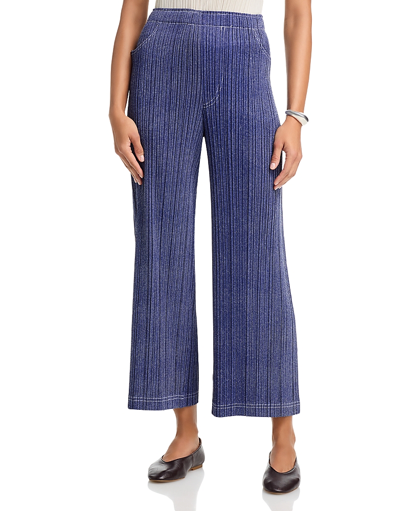 Pleats Please Issey Miyake Denim Pull On Pants