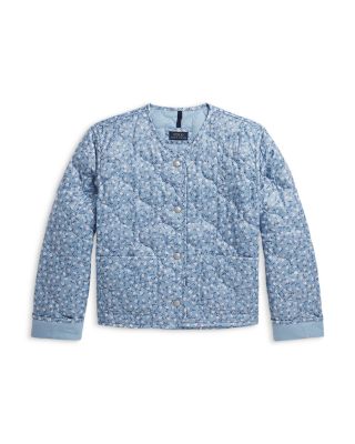 Girls' Floral Quilted Jacket - Big Kid