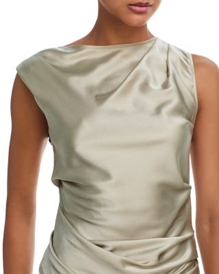 Silk Draped Mini Dress