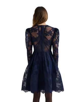 Leoni Lace Long Sleeve Mini Dress