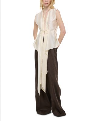 Silk Scarf Drape Top