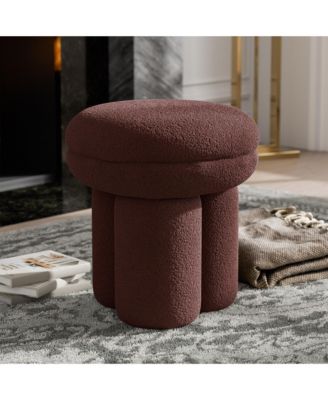  Trina Pillar Base Fabric Ottoman