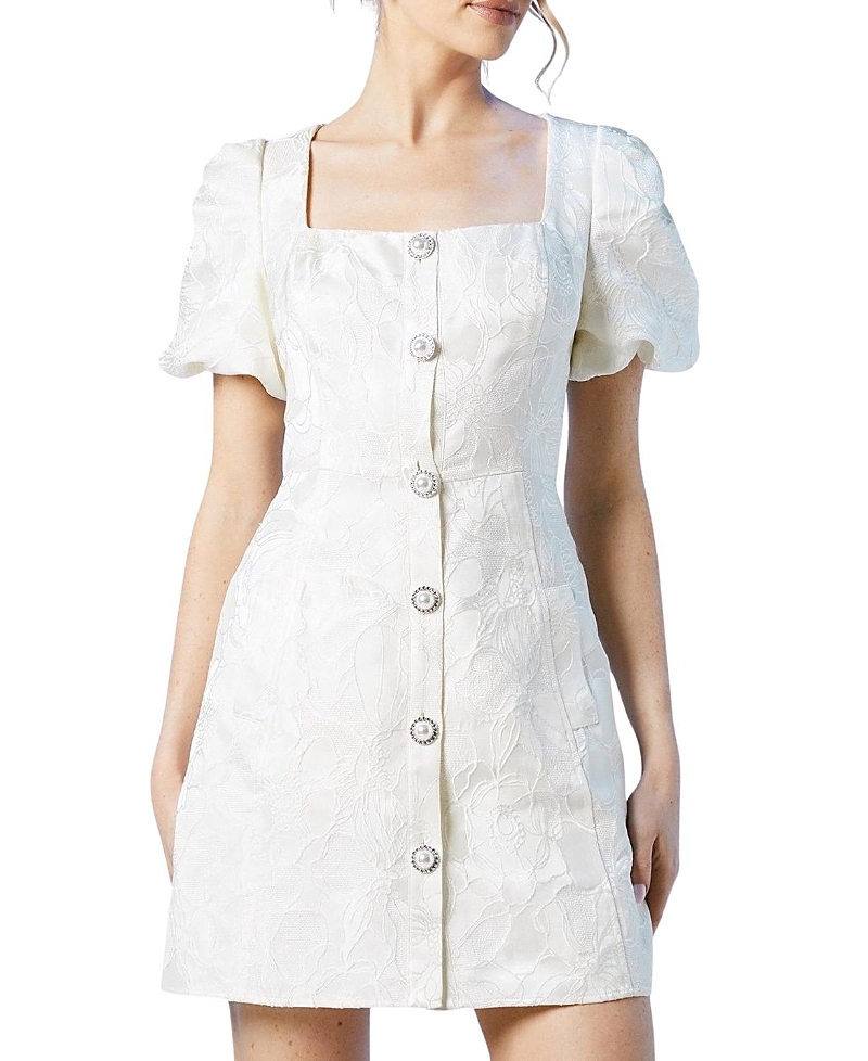 Coast Jewel Button Bridal Mini Dress