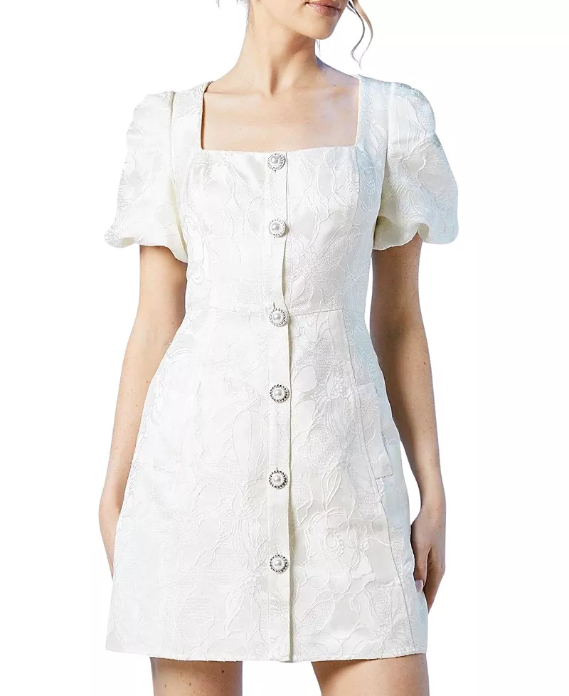 Coast Jewel Button Bridal Mini Dress