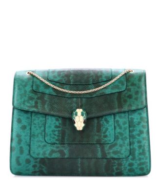  Large Serpenti Forever Square Shoulder Bag Python