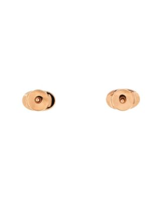 Chaine d'Ancre Contour Stud Earrings 18K Rose Gold and Diamonds