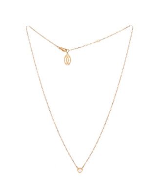  D'Amour Heart Pendant Necklace 18K Rose Gold with Diamond, 14.75 - 16"