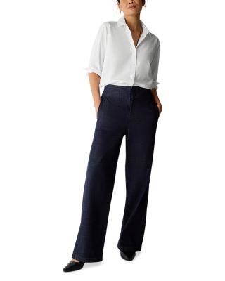 Denim Wide Leg Pants