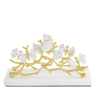 Butterfly Gingko Gold Vertical Napkin Holder