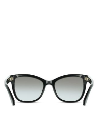 Color Block Temple Rectangular Sunglasses, 54mm