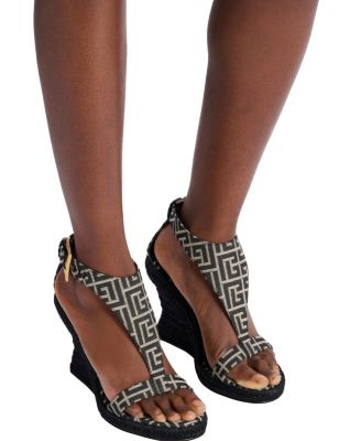  Women's Anthem Wedge Espadrilles in Monogram Jacquard