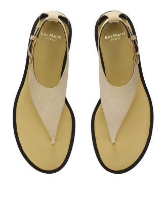  Women's Anthem Flat Toe-Post Sandals in Suede