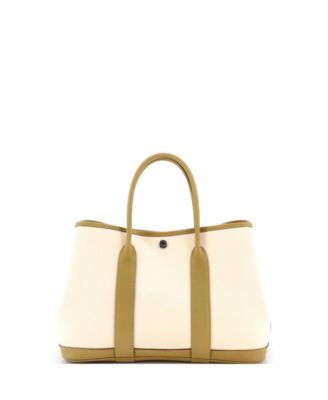 30 Garden Party Tote Toile and Leather