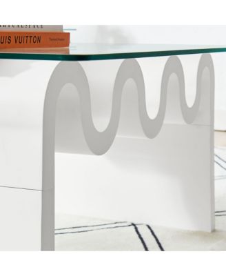  Ondine Glass Top Coffee Table