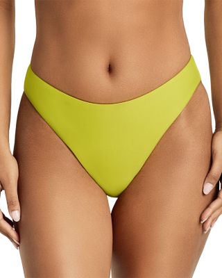 Shirred Underwired Bandeau Bikini & Curved Waist Mid Rise Bikini Bottom