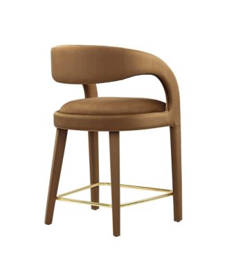  Pinnacle Performance Velvet Counter Stool Set of 2