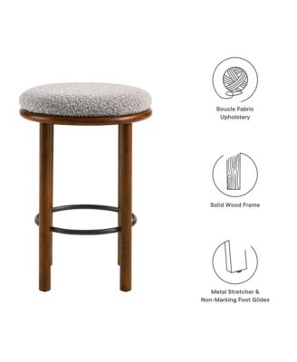 Fable Boucle Fabric Counter Stools Set of 2