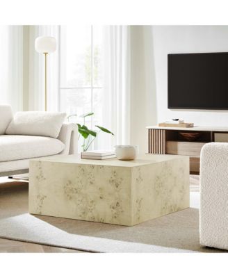  Cosmos 36" Square Burl Wood Coffee Table