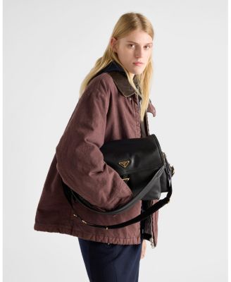  Explore Large Nappa Leather Shoulder Bag With Flap