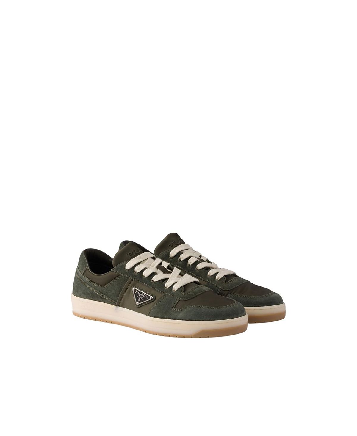Prada Men's Downtown Re-Nylon And Suede Sneakers