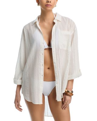 Lamai Boyfriend Shirt Swim Cover-Up