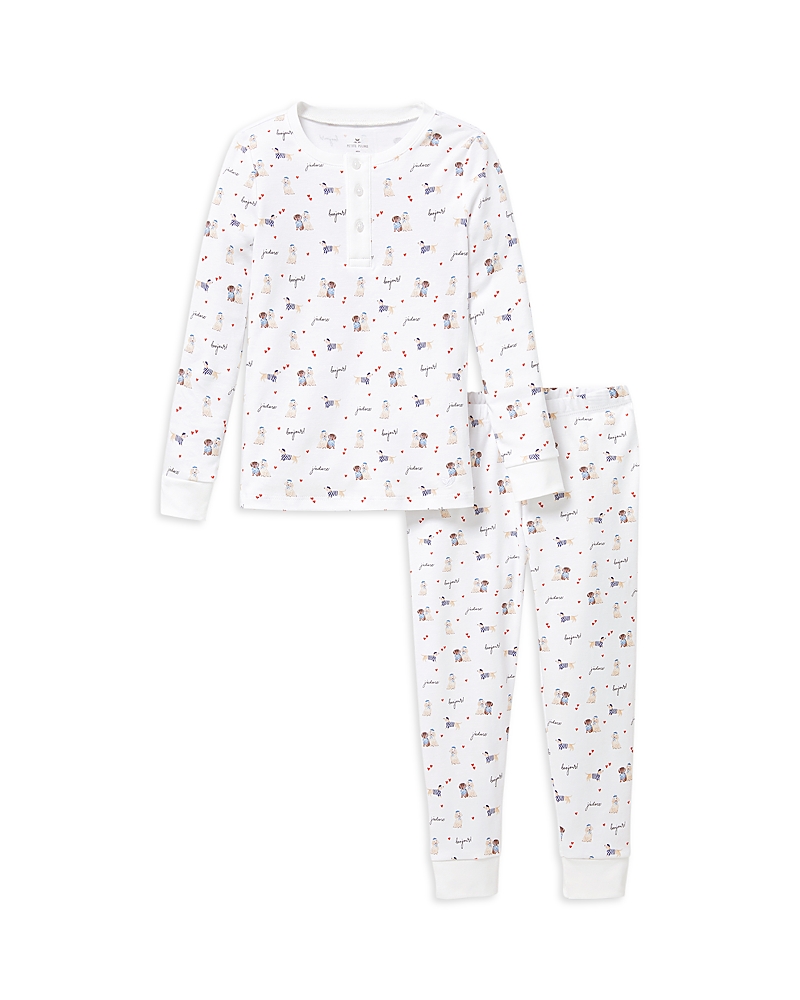 Petite Plume Girls' Le Woof Printed Snug Fit Pajama Set - Little Kid, Big Kid
