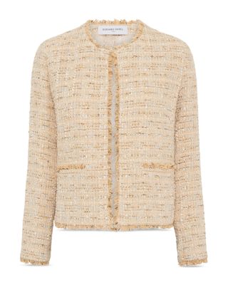 Talia Tweed Collarless Jacket