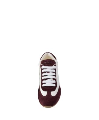 Women's Nappa Leather and Suede Sneakers