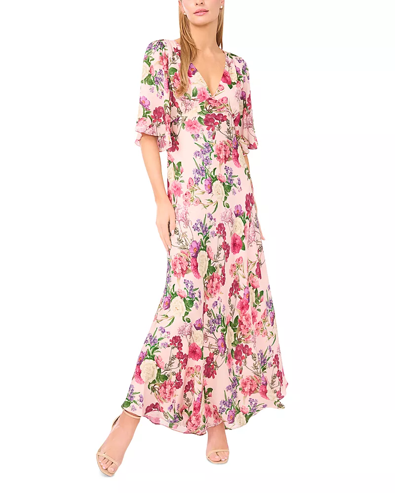 Ted Baker Briar V Neck Flutter Sleeve Dress