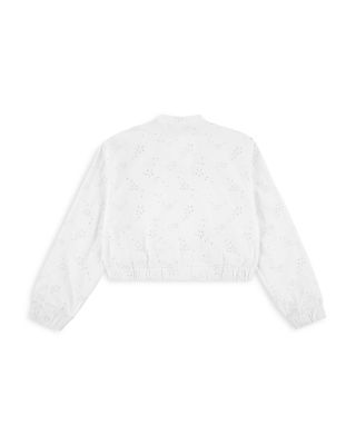 Girls' Eyelet Bomber Jacket - Big Kid