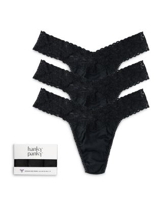Hanky Panky SupimaCotton Original-Rise Thongs, Set of 3