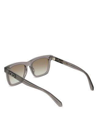 Color Block Keyhole Bridge Rectangular Sunglasses, 55mm
