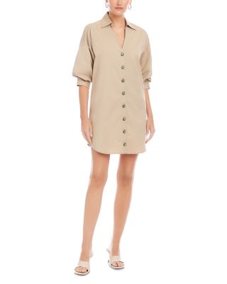 Phoebe Lantern Sleeve Shirtdress