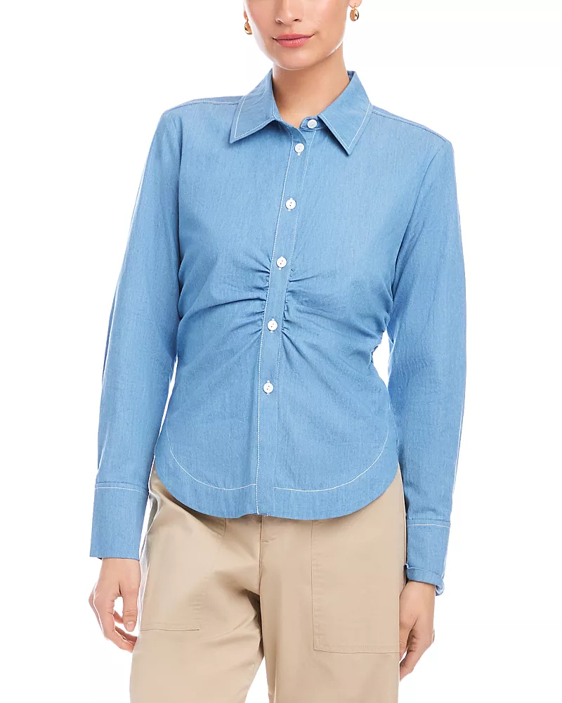 Fifteen Twenty Norlyn Long Sleeve Side Shirred Shirt