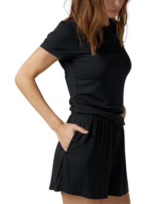 Soft Modal Rib Tee Short Set